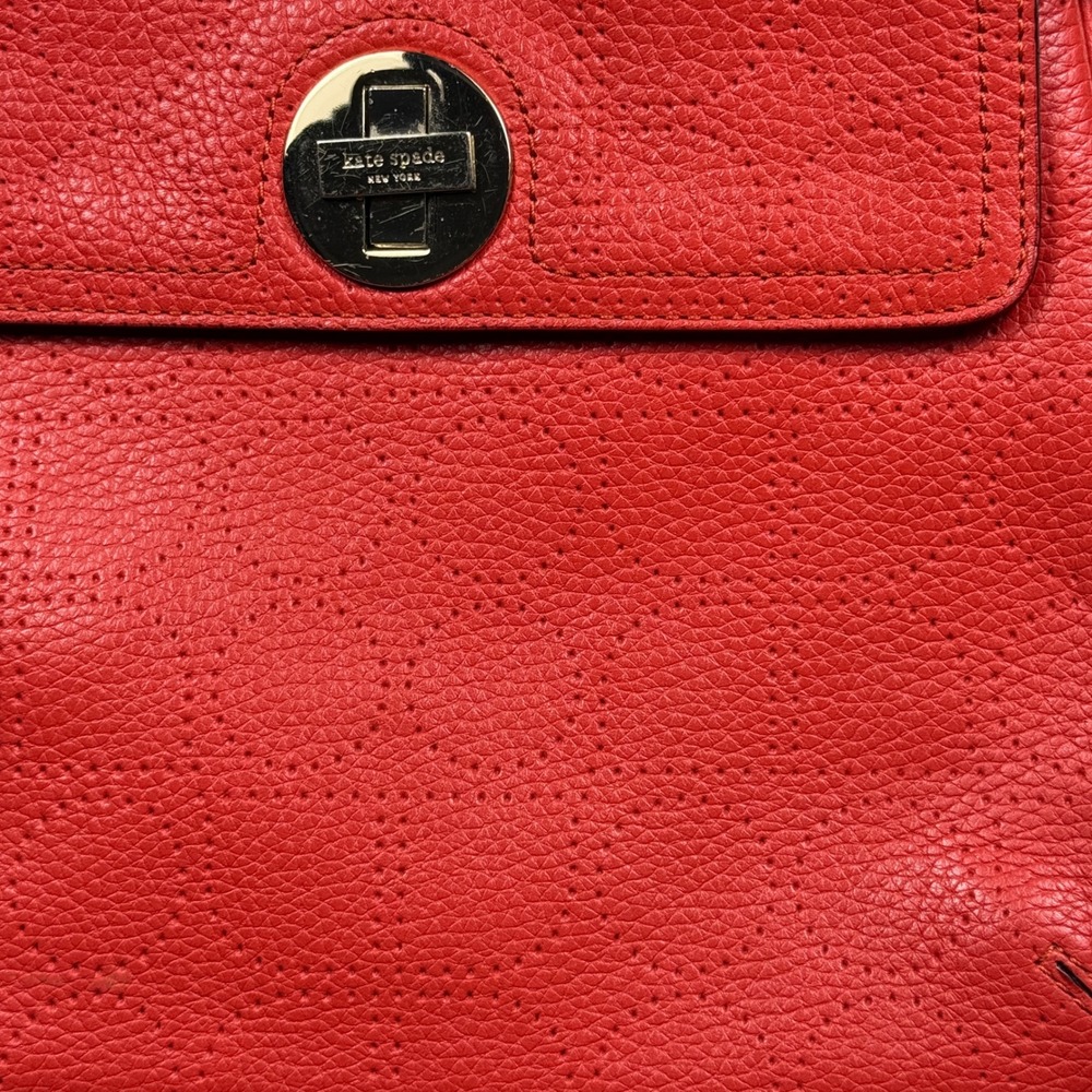 Kate Spade New York Street Noel Double Vanessa Red Leather Crossbody Bag Purse - Picture 4 of 14